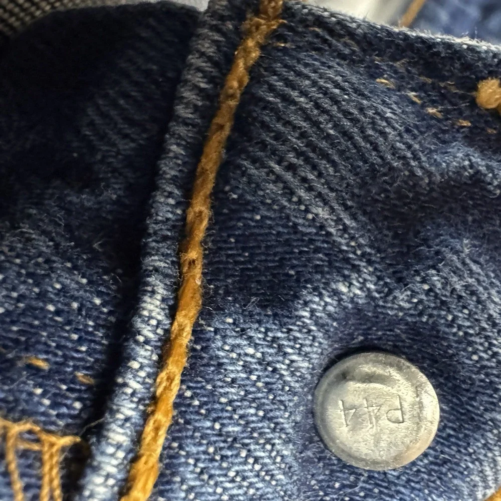 Vintage 1998 Levi's 607 Orange‎ Tab Jeans Mens 34x29 Japan Market Straight Leg